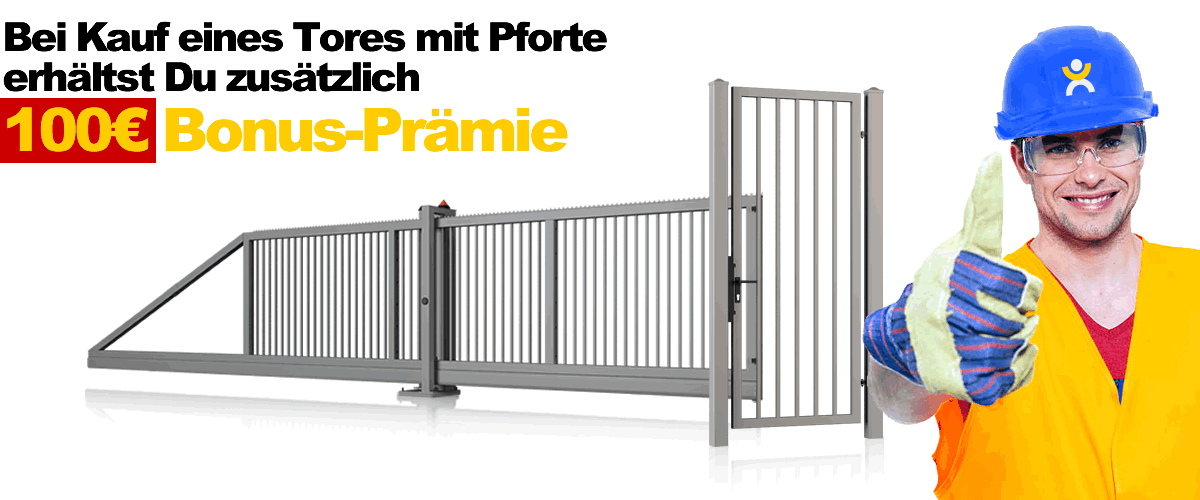 Prämie 100,-€ auf ein Set (Tor+Pforte)